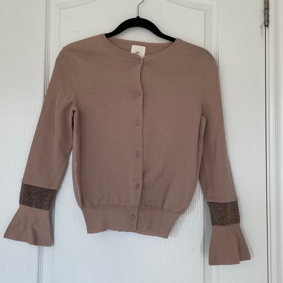 Kuho dusty pink cardigan with flared sleeve detail - Picture 1 of 4